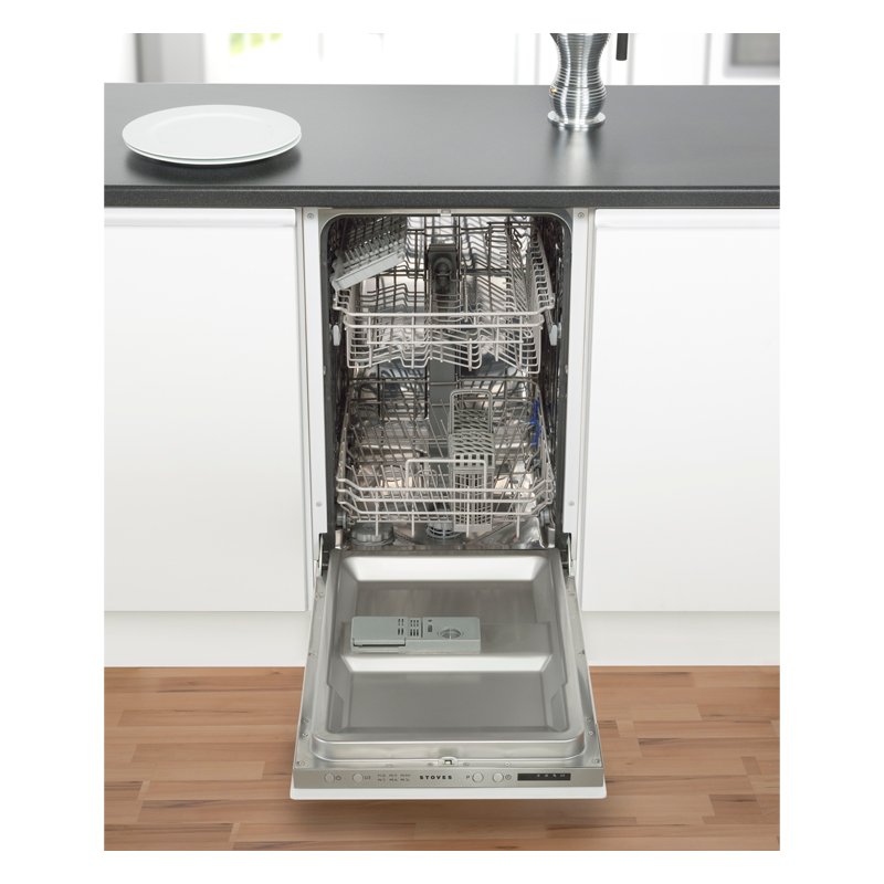 45cm integrated dishwasher offers 10 place settings. Additional features include 6 temperature levels, quick wash programme, LED digital display and 24 hour delay timer.