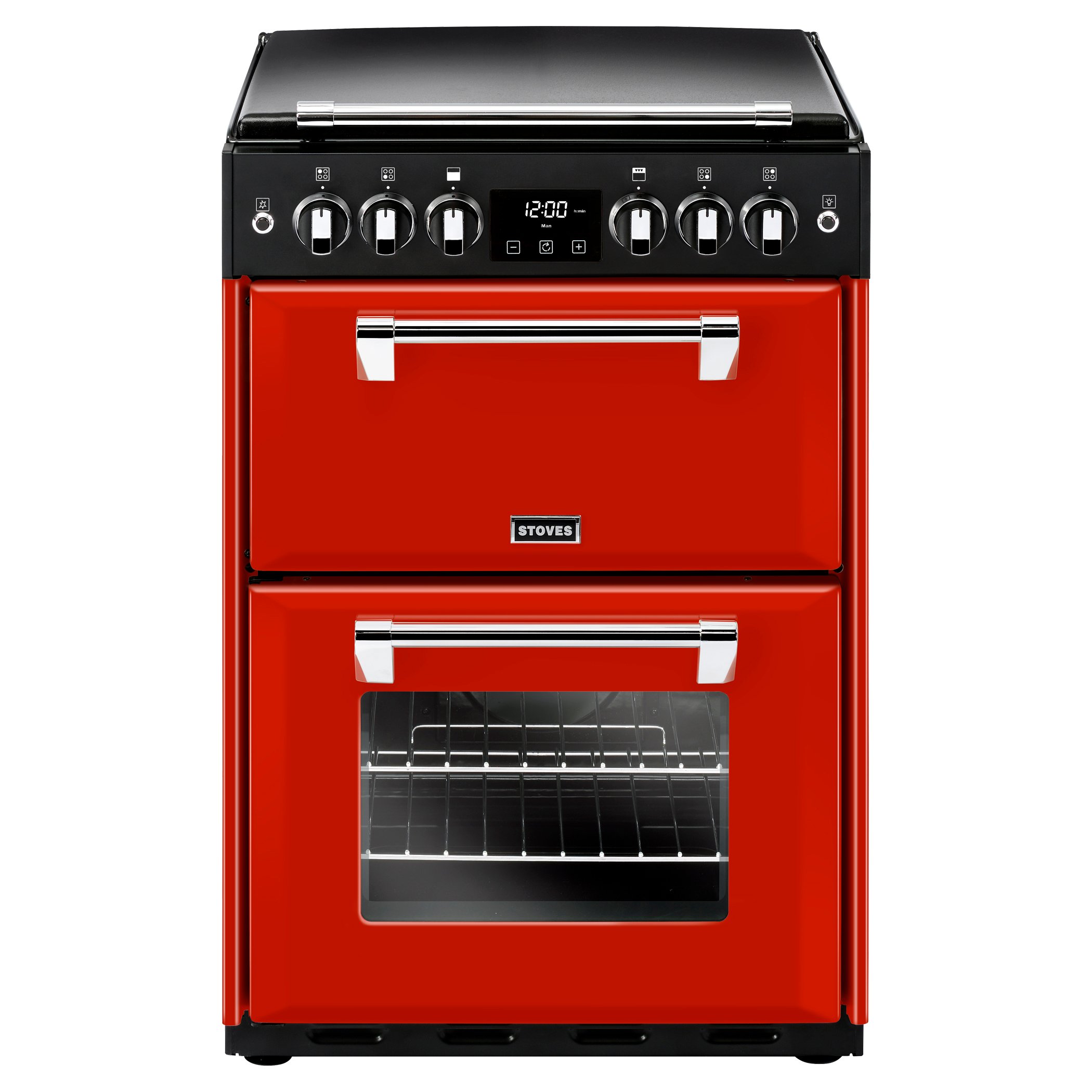 60cm Gas Range Cooker With Cast Aluminium Lid, 4 Burner Gas Hob, Conventional Gas Oven & Electric Grill and Conventional Gas Main Oven